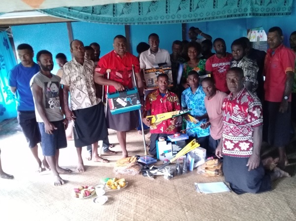  Assistant Minister for Youth and Sports Honourable Iliesa Delana hands over carpentry tools to the Youth Clubs in the Ra Province