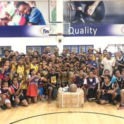 PS NAYACALEVU HANDS OVER BASKETBALL EQUIPMENT IN RAIWAQA