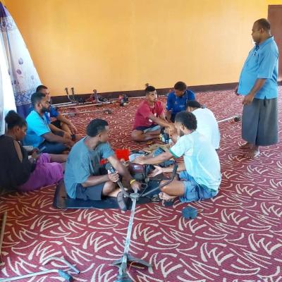 Our week-long Small Engine Repair training at Naviago Village, Lautoka is underway with approximately 40 talented #youth participants! 