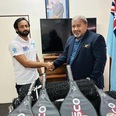 MINISTRY OF YOUTH AND SPORTS DONATES TENNIS EQUIPMENT TO THE FIJI TENNIS ASSOCIATION.